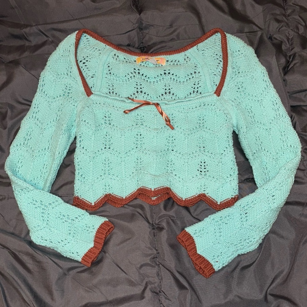 Urban Outfitters Crochet Bow Top